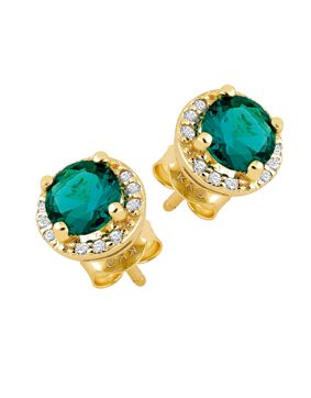 Lykken Casuals halo-hopeakorvakorut vihreä