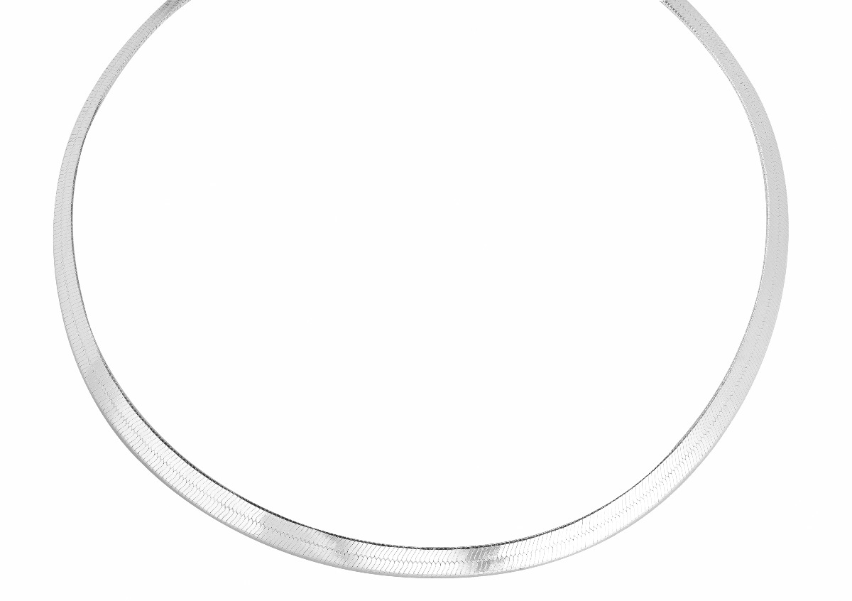 Lykka Basics hopeinen herringbone kaulaketju 5,10 mm