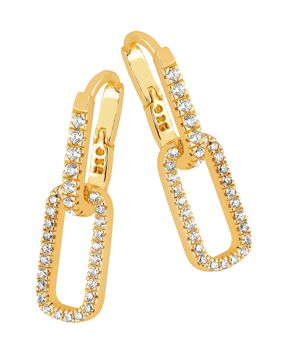 Lykka Casuals kullatut carabiner ovaalit korvakorut