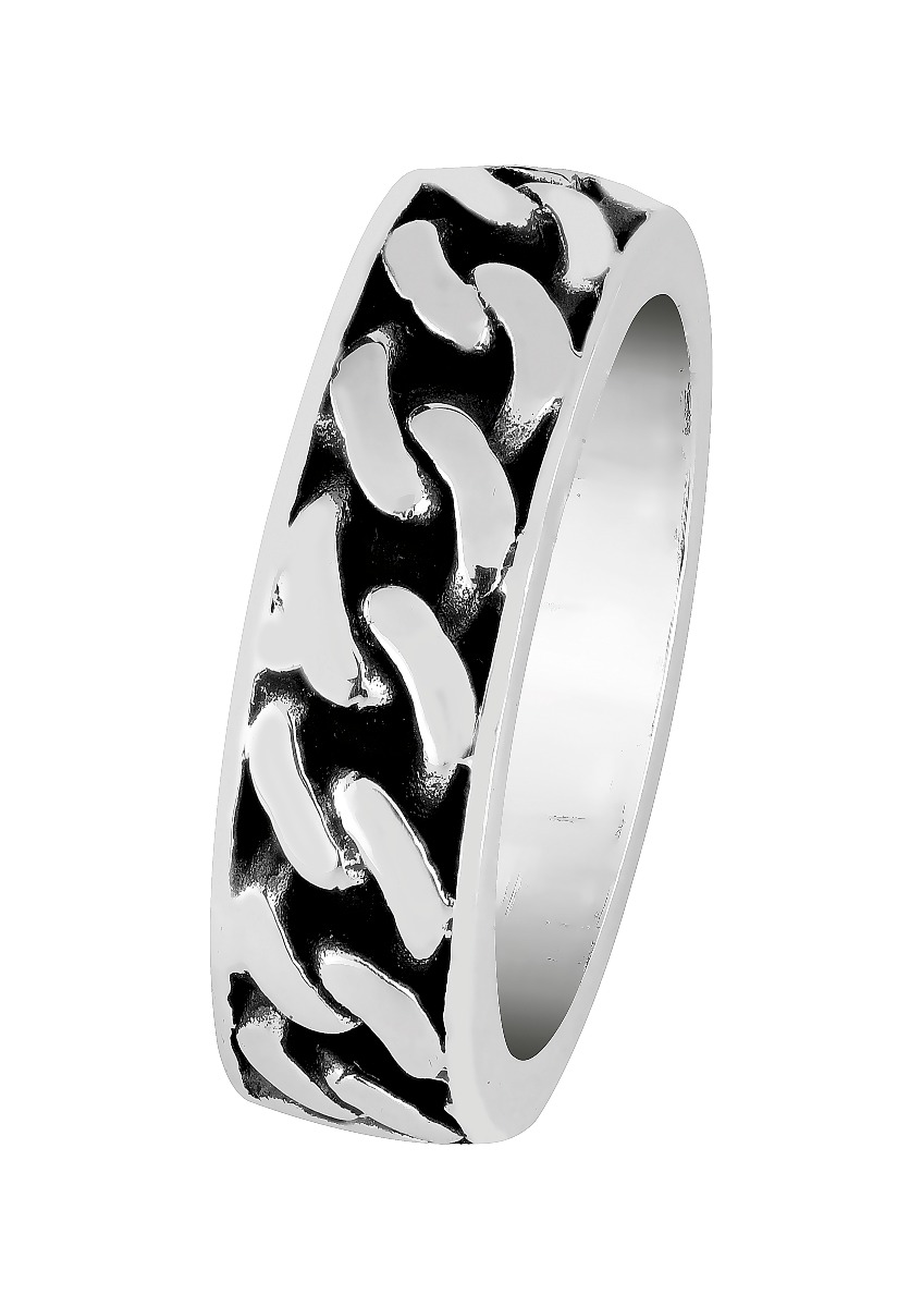 Lykka Casuals miesten panssari hopeasormus