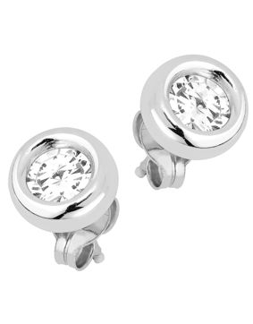 Lykken Casuals valkokultaiset tappikorvakorut solitaire 4 mm