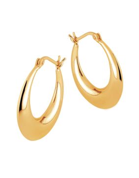 Lykka Casuals chunky kullatut korvarenkaat hopea 26 mm