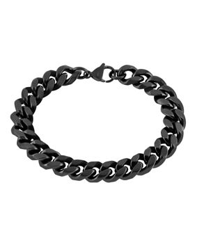 Lykka Strong teräs panssariranneketju 10 mm mattamusta