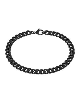 Lykka Strong teräs panssariranneketju 6 mm mattamusta