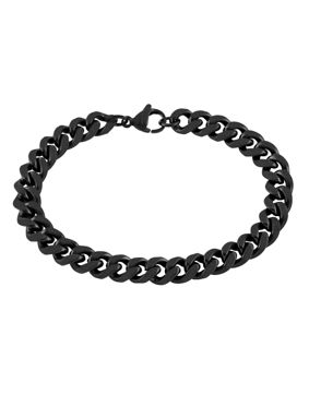 Lykka Strong teräs panssariranneketju 8 mm mattamusta