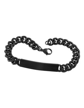 Lykka Strong teräs panssariranneketju 8 mm laatalla mattamusta