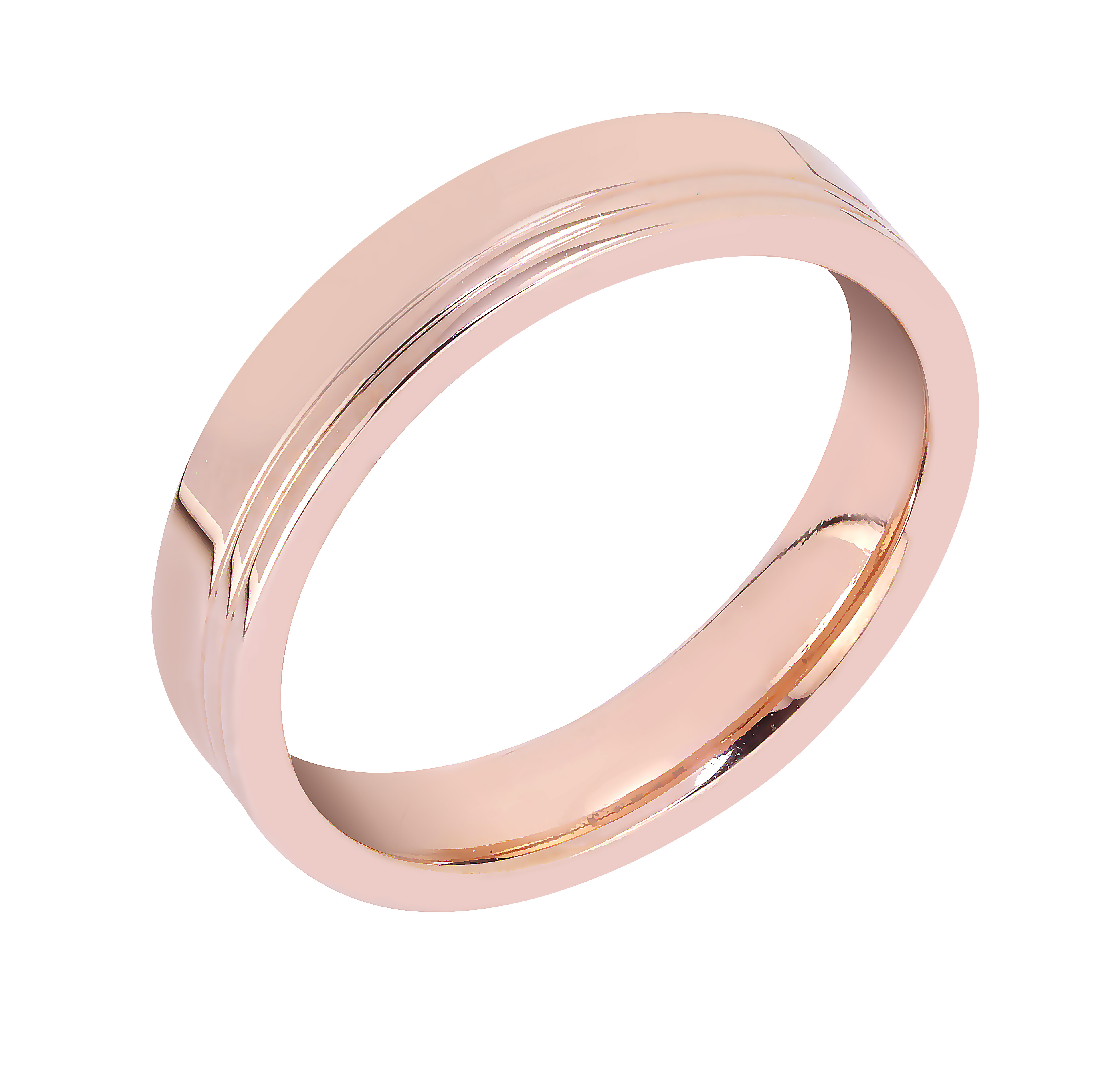 Lykka Strong ruusukullanvärinen terässormus 