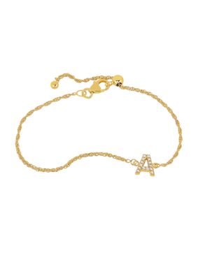 Lykka Symbols kullattu kirjainrannekoru hopea