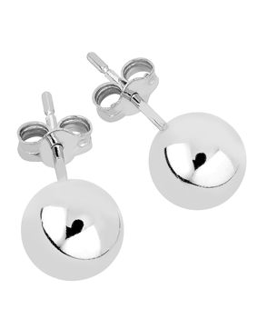 Lykka Casuals hopeakorvakorut 6 mm