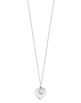 Lykka Hearts Kaksi sydäntä hopeakaulakoru 45cm