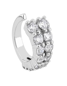 Lykka Casuals Double ear cuff korvakoru zirkonioilla