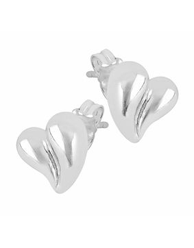 Lykka Hearts korvakorut 10mm hopeaa