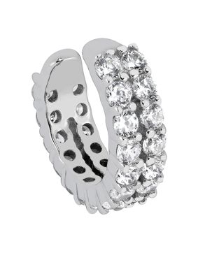 Lykken Casuals hopeiset zirkonia korvarenkaat 14.8 mm