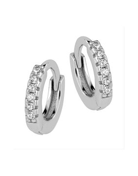 Lykken Casuals hopeiset zirkonia korvarenkaat pieni 10 mm