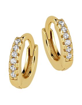 Lykken Casuals kullatut zirkonia korvarenkaat pieni 10 mm