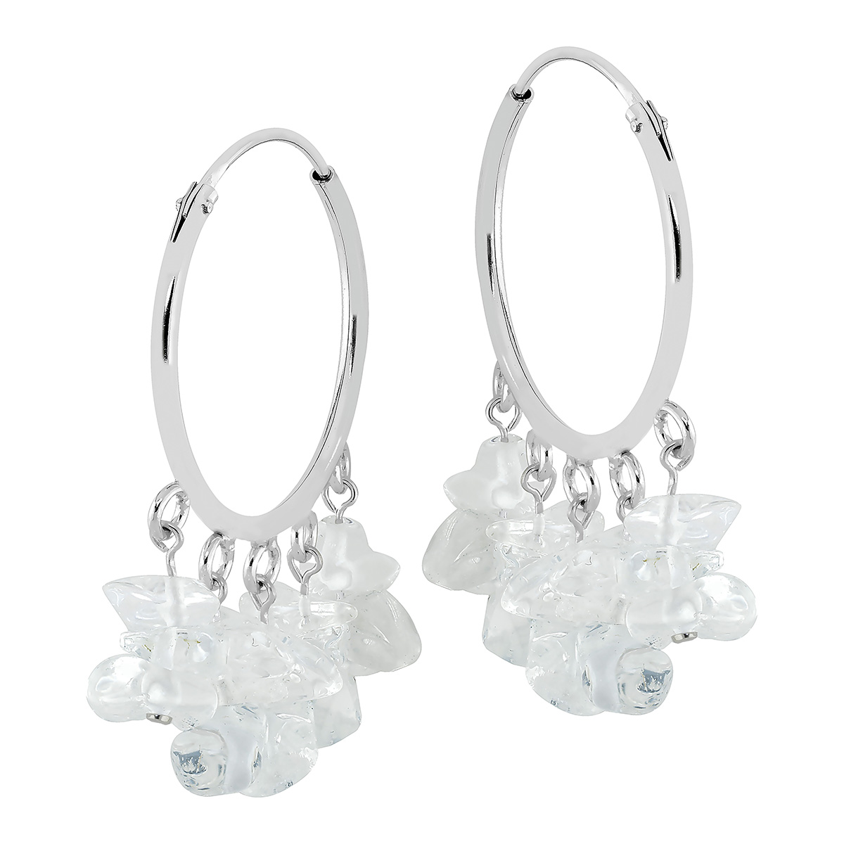 Lykken Casuals sininen topaasi hopeakorvakorut