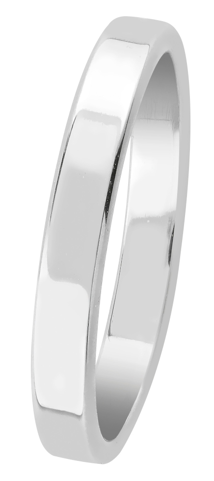 Lykka Casuals sileä hopeasormus flakka 3 mm