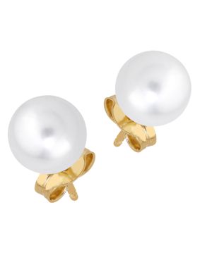 Lykka Pearls kultaiset tappikorvakorut helmi 6,5 mm