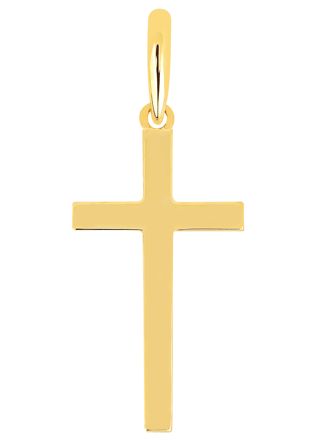 Lykken Crosses kultainen rippiristi / ristiriipus 18 x 9 mm