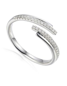 Lykka Elegance bypass kietoutuva timanttisormus 0,10 ct