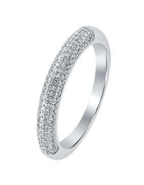 Kolmirivitimanttisormus valkokulta 0,32 ct