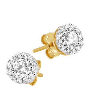 Lykka Casuals kultaiset tappikorvakorut halo 5 mm