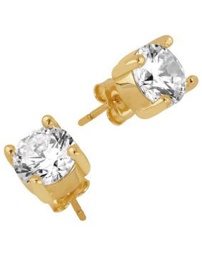 Lykka Casuals kultaiset tappikorvakorut yksikivinen 6 mm