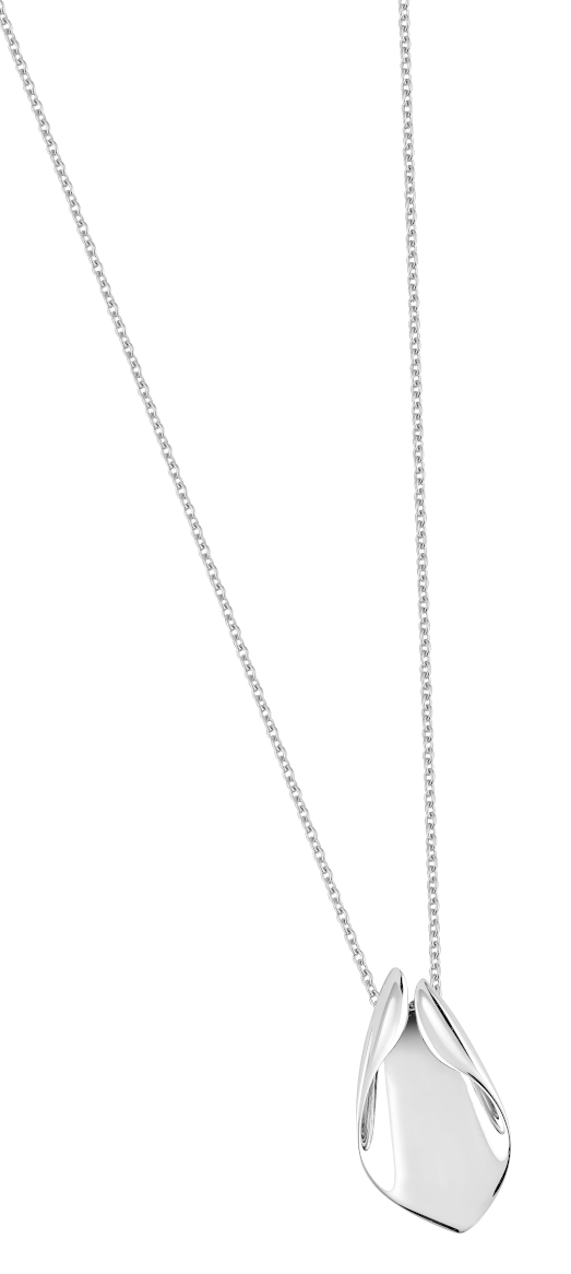 Hopeakaulakoru pisara-riipuksella