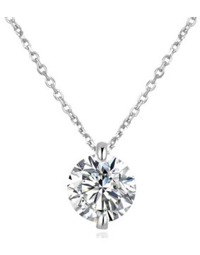 Lykka Casuals hopeakaulakoru kiviriipuksella