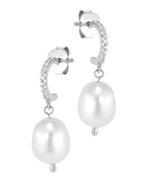 Lykken Pearls koukkuhopeakorvakorut helmillä