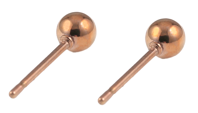 Lykka Strong ruusukullanväriset tappikorvakorut