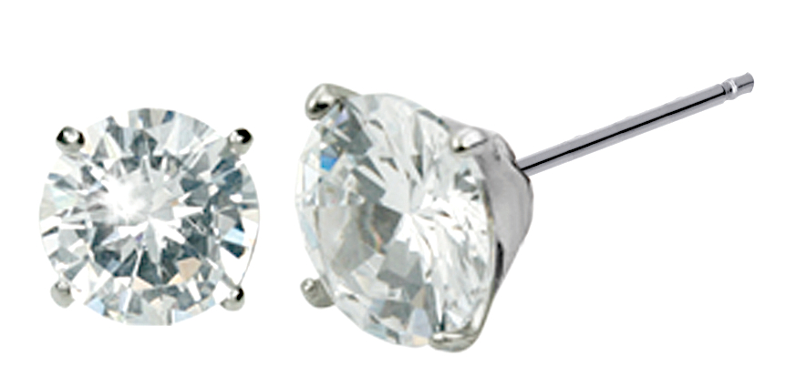 Lykka Strong solitaire-korvakorut teräs