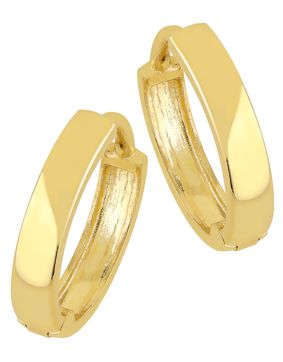 Lykka Casuals sileäpintaiset kultaiset korvarenkaat 12,5 mm