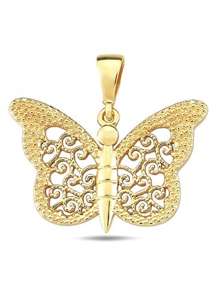 Lykka Symbols kultainen riipus perhonen
