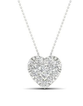 Lykka Elegance sydänkaulakoru timanteilla 42+3cm