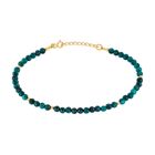 Lykka Casuals kullattu malakiitti-hopearannekoru