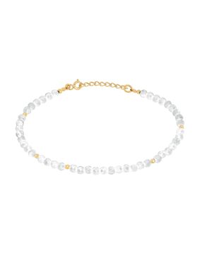 Lykka Casuals kullattu kuukivi-hopearannekoru