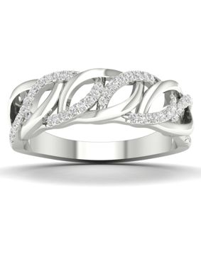 Lykka Elegance timantti-valkokultasormus 0,15 ct