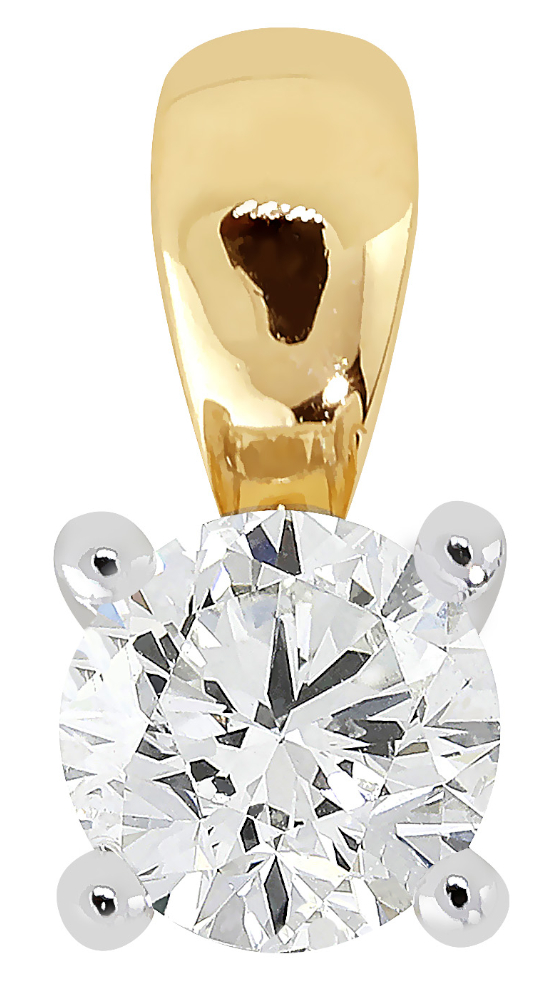 Lykka Elegance kultainen timanttiriipus halo 4,5 x 7,5 mm