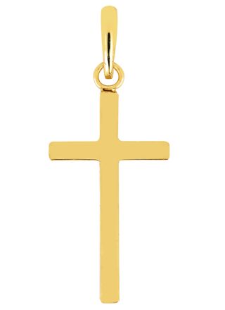 Lykka Crosses kultainen ristiriipus / rippiristi 16 x 9 mm