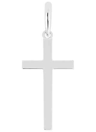 Lykka Crosses valkokultainen ristiriipus / rippiristi 18 x 9 mm
