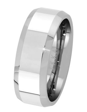 Lykka Strong sileä tungsten flakkasormus 8 mm