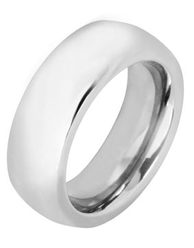 Lykka Strong sileä puolipyöreä terässormus 6,9 mm