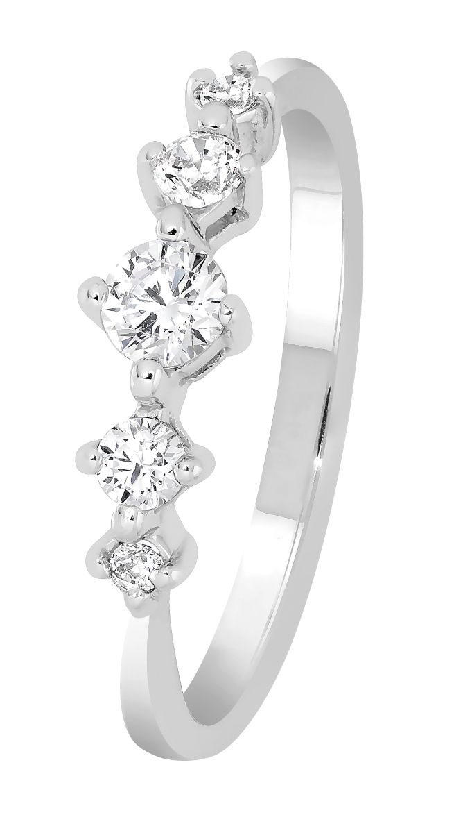 Lykka Casuals zirkonia-hopeasormus monikivinen  