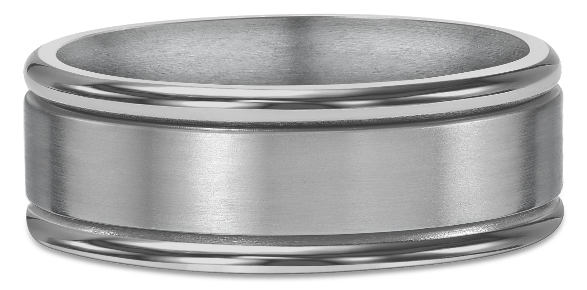 Lykka Strong sileä sormus titaani 7 mm