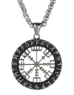 Lykka Viking Riimu Viikinkikompassi kaulakoru 60 cm 3.8 x 3.8 cm