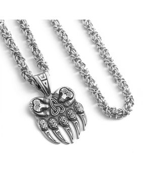 Lykka Viking Suden tassu 60 cm riipus 3.9 x 3,4cm