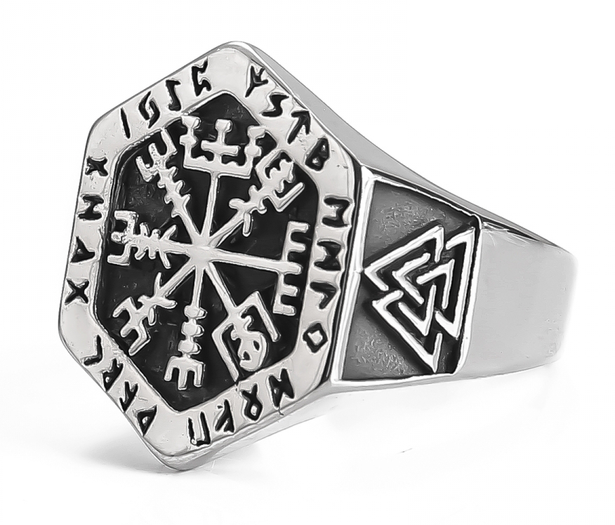 Lykka Viking Vegvisir terässormus  