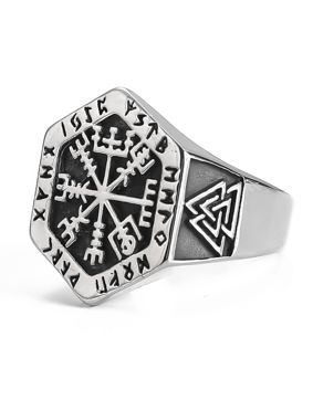 Lykka Viking Vegvisir terässormus