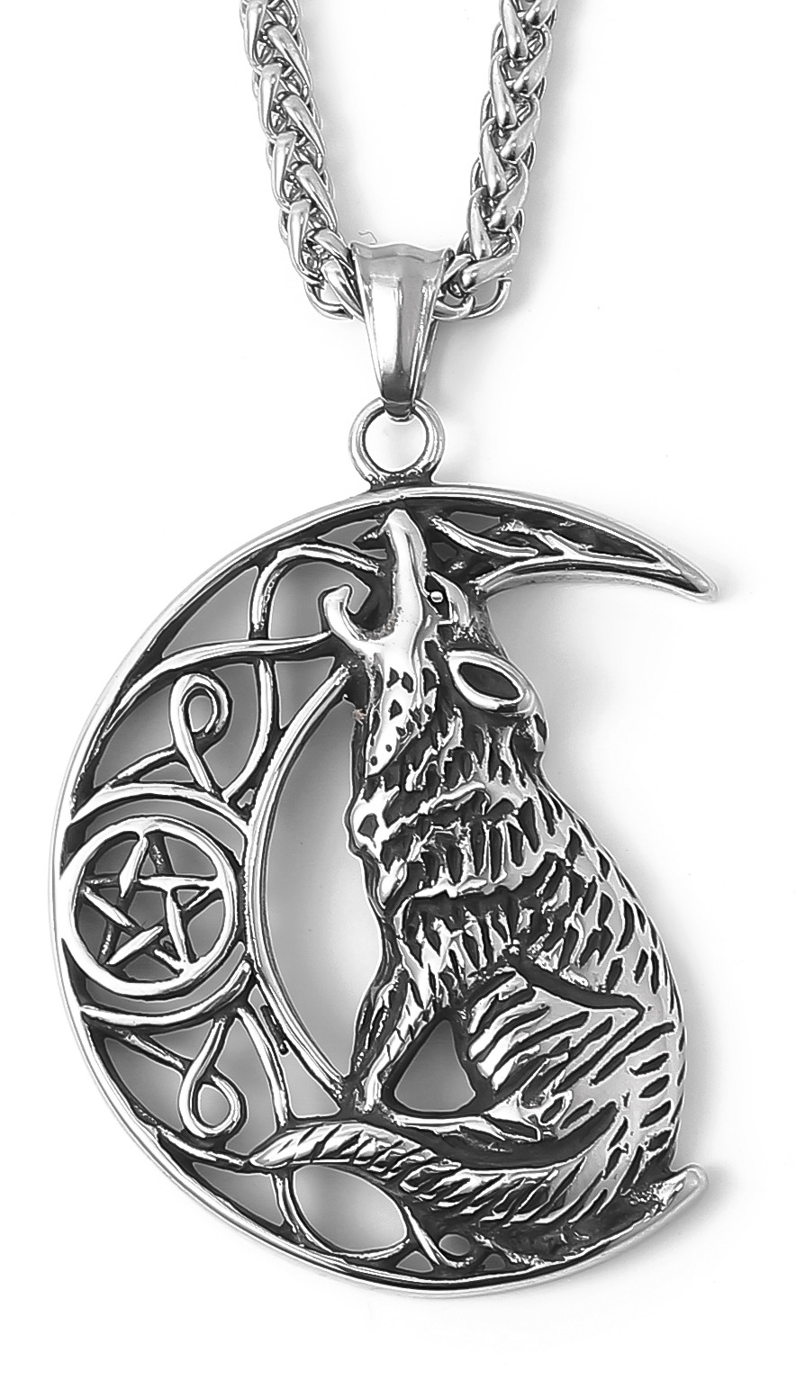 Lykka Viking Susi ja kuu teräskaulakoru 60 cm 5.9 x 3.9 cm